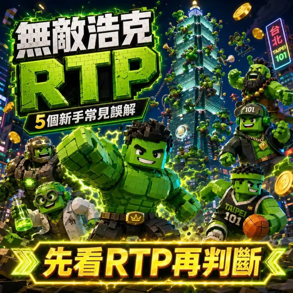KT無敵浩克好爆嗎主視覺，呈現像素綠色英雄、台北101與RTP五大常見誤解